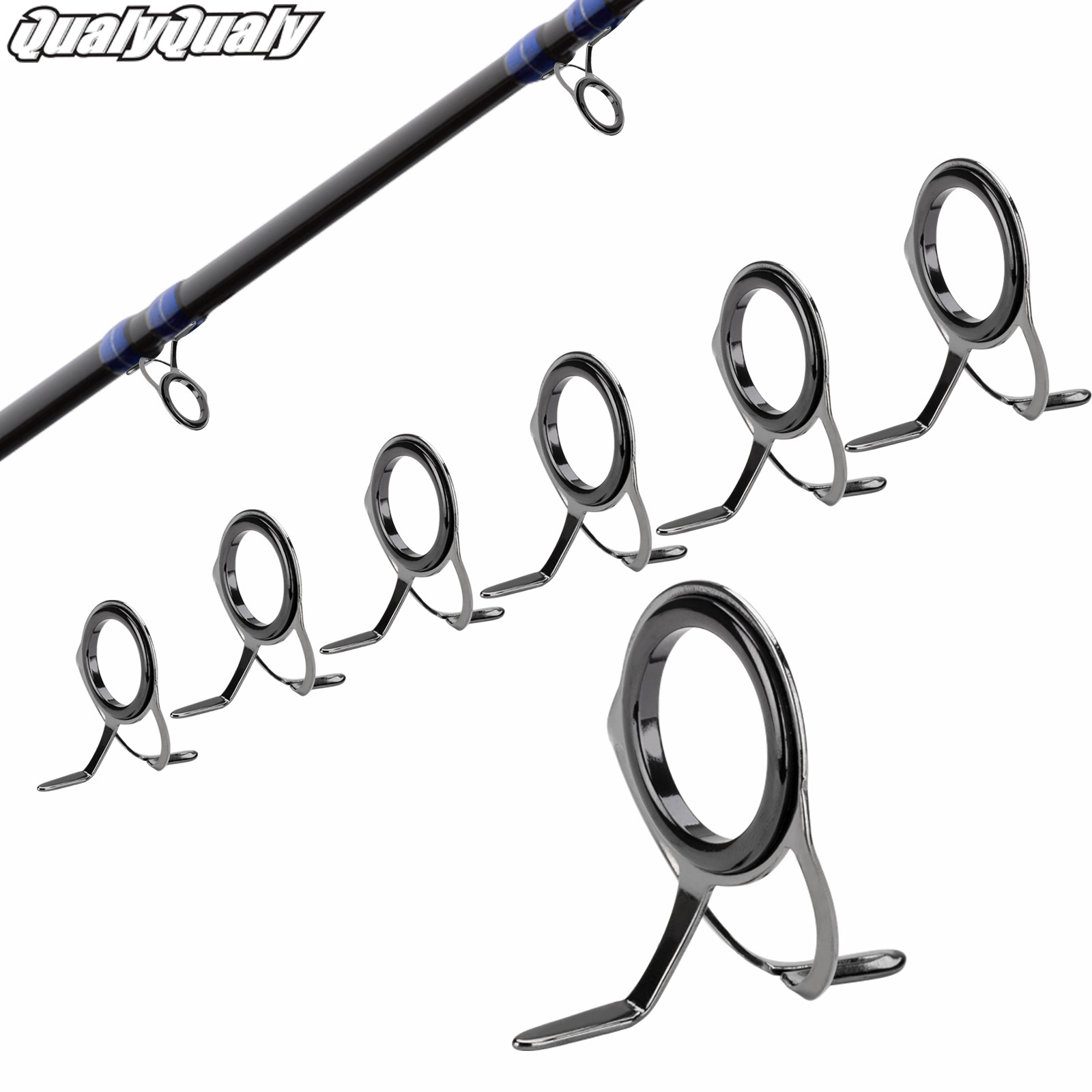 Fishing Rod Guide Replacement - 7 stücke Angelrute Guides Reparatur Kit