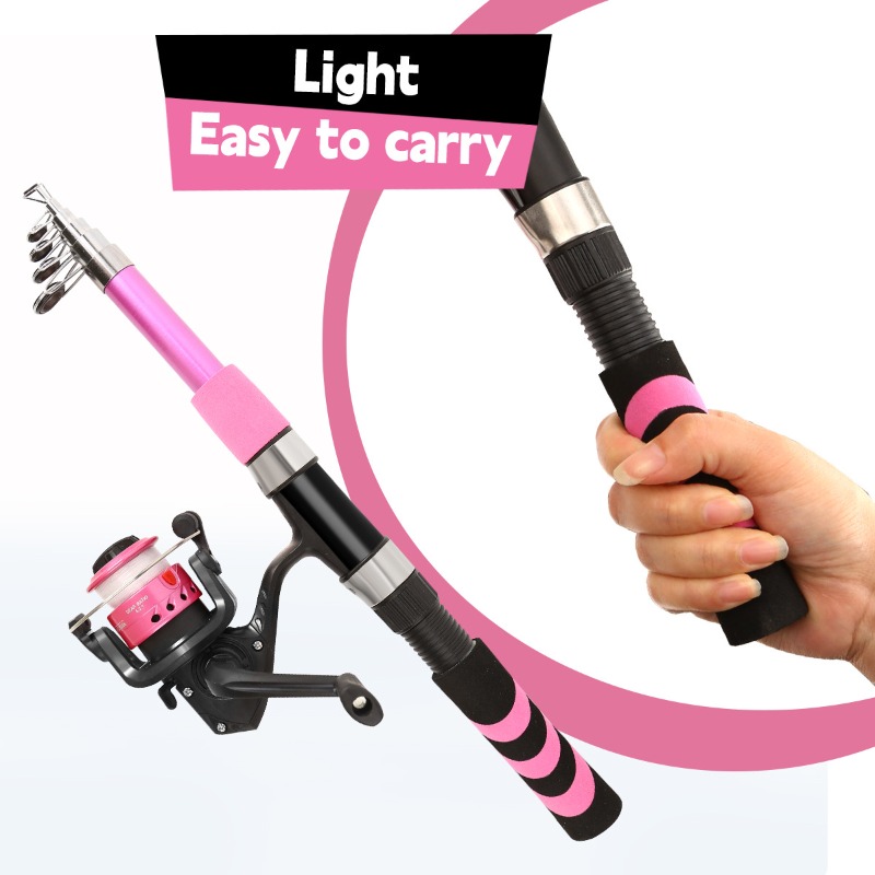 Fishing Rod Spinning - Angelruten-Kombi-Set für Kinder und Erwachsene, Anfänger,