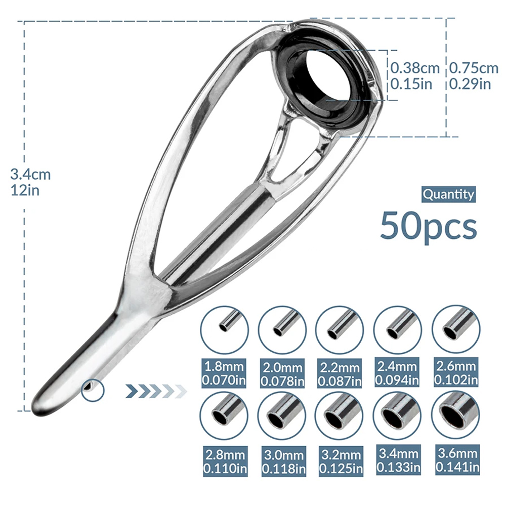 THKFISH 50 Stück Angelrutenfüh – Fishing Rod Guide Replacement Bewertung und Preis