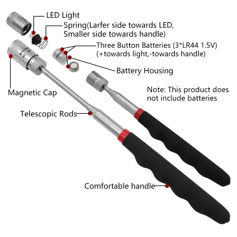 Teleskop-Magnetstift mit LED-L – Fishing Rod Telescopic Bewertung und Preis